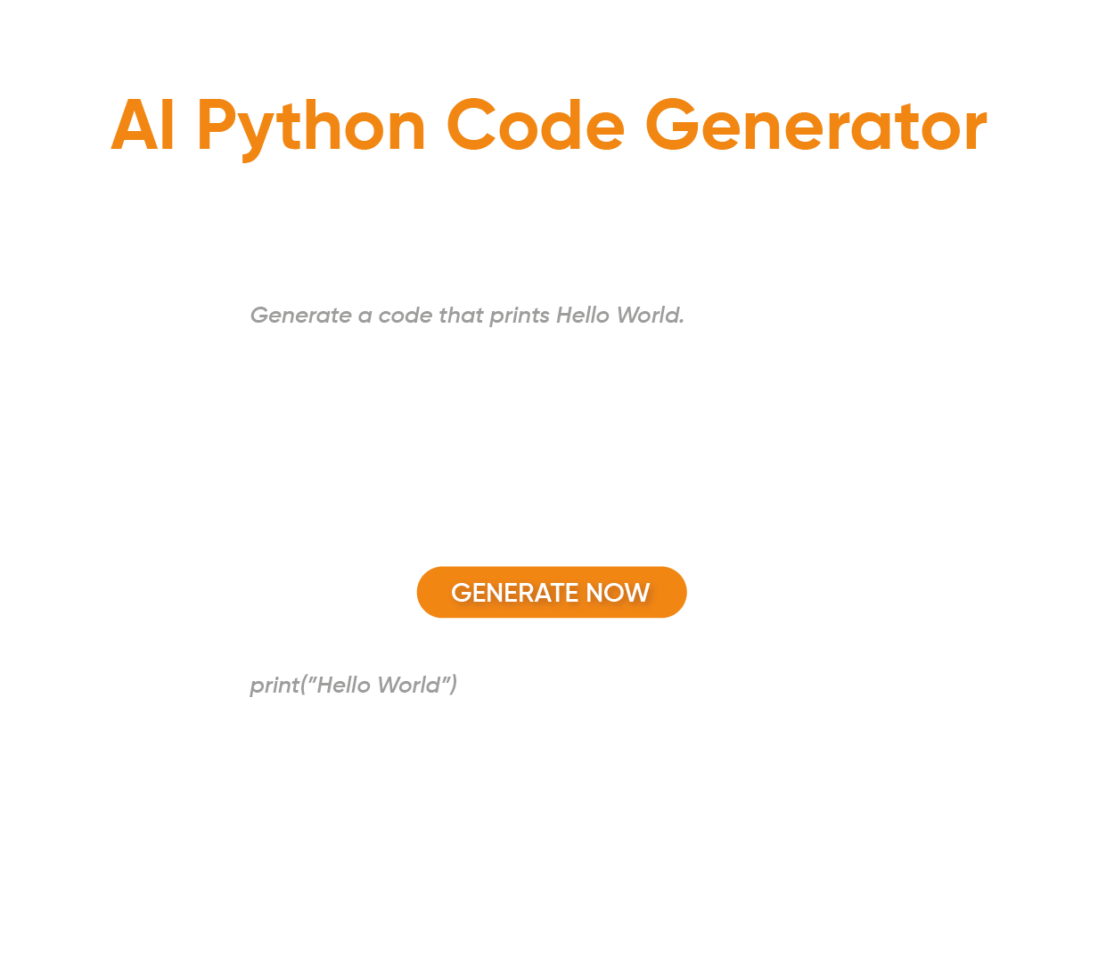 How to use Ettvi's AI Generate Python Code