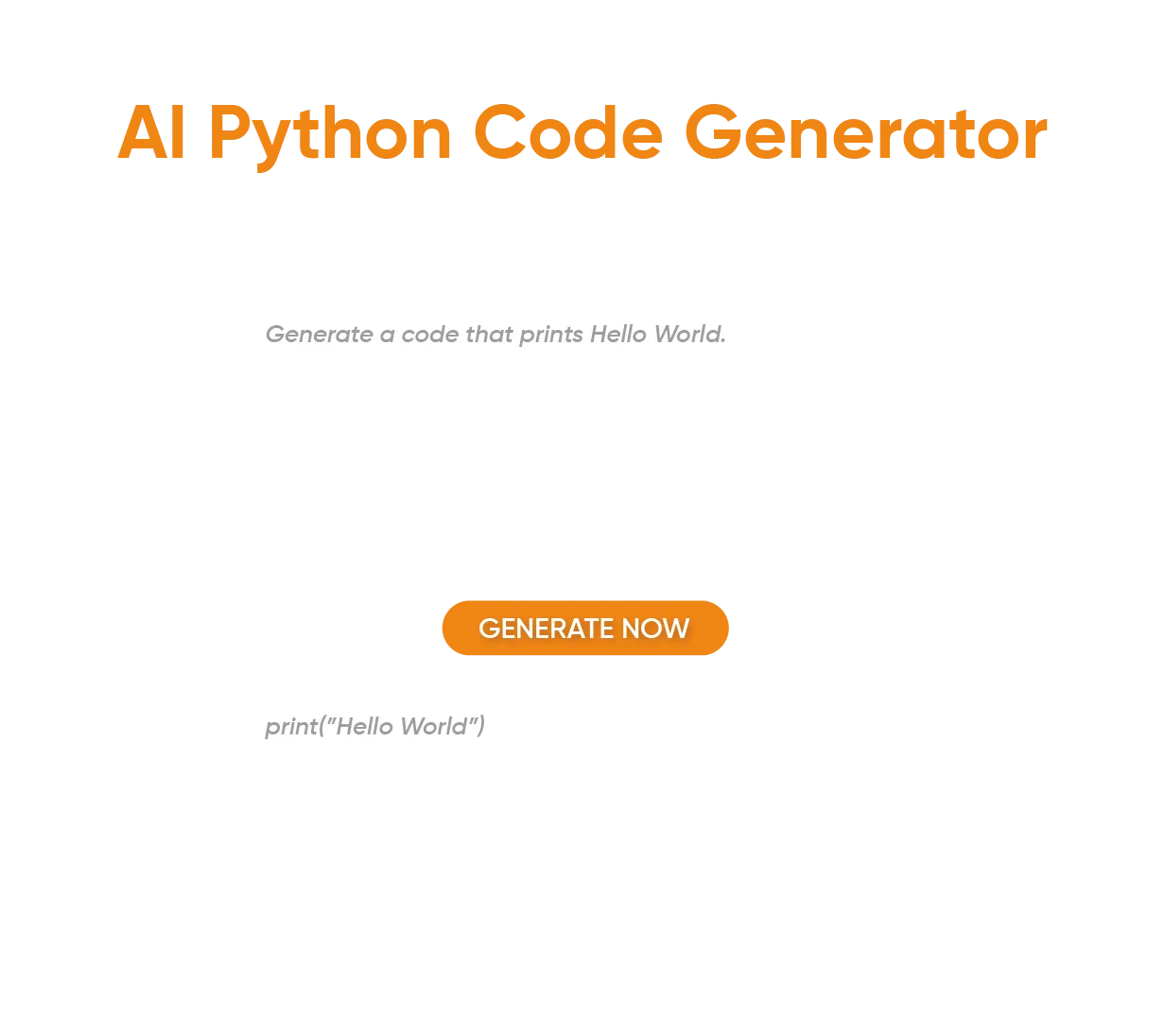 How to use Ettvi's AI Generate Python Code