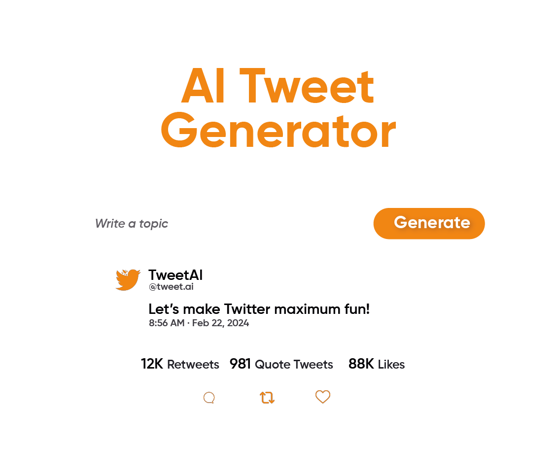Trend your Twitter Accounts with AI Tweet Generator