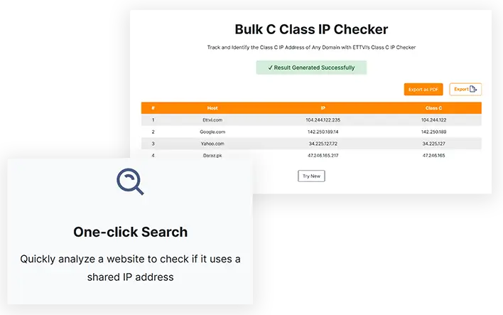 Come utilizzare lo strumento di controllo IP di classe C di ETTVI?