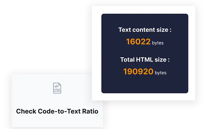 ETTVI のコードとテキストの比率を使用するには?