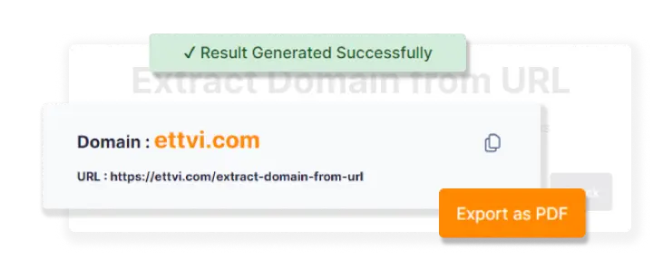 Как извлечь домен из URL-адреса с помощью ETTVI?