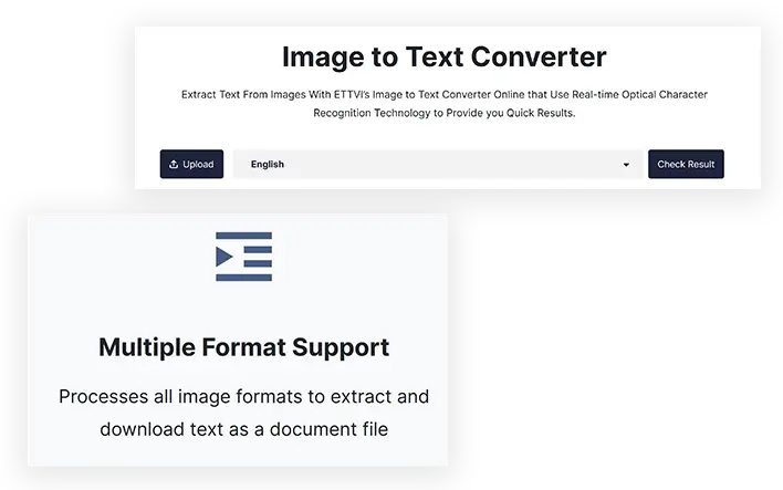 Convertor online de imagine în text ETVI