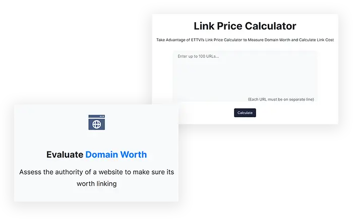 ETTVI’s Link Price Calculator