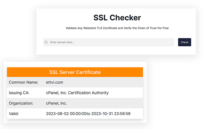 SSL Checker Tool - Check SSL Certificate Online | ETTVI